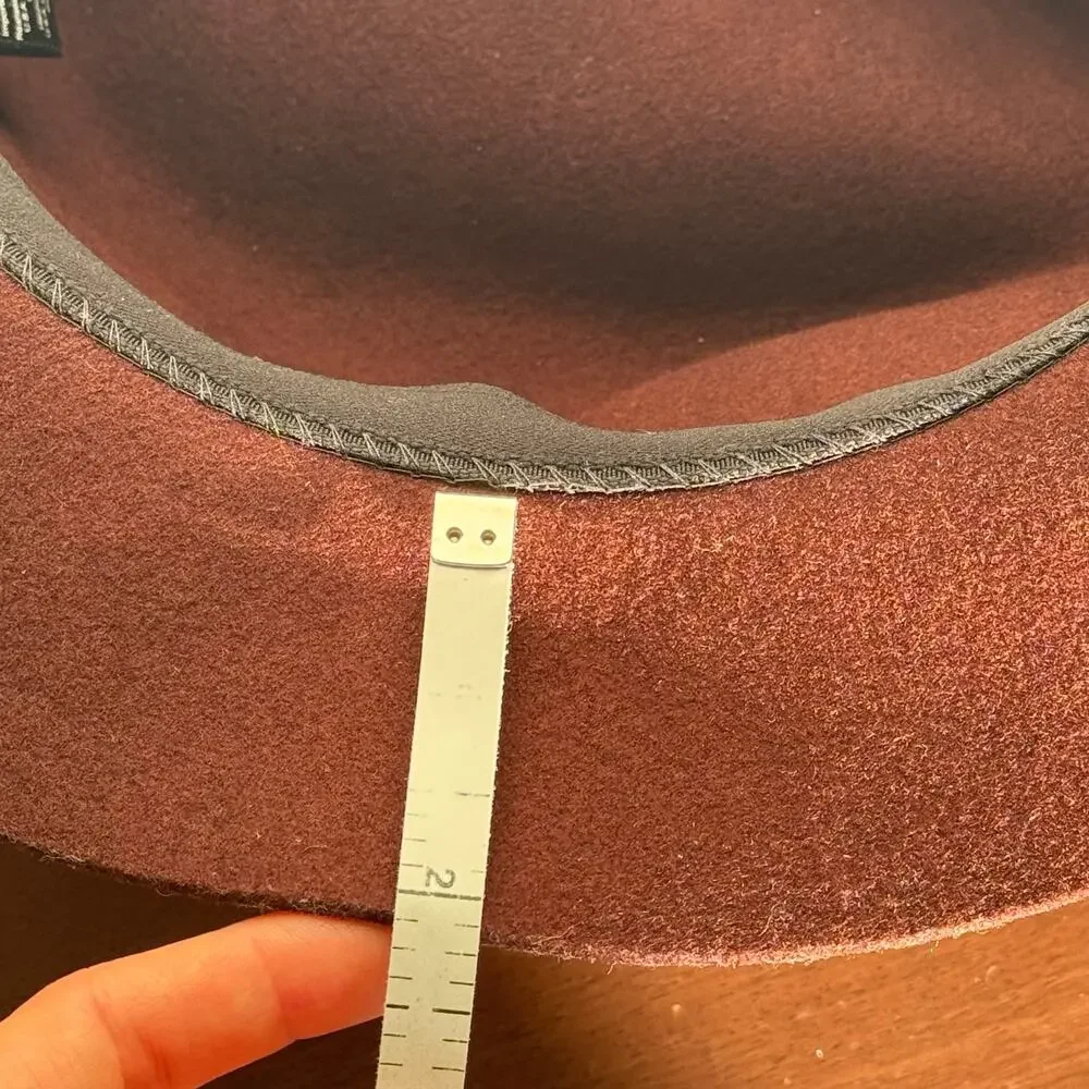 Bailey Poet Burgundy 100% Wool Fedora Hat Small Hollywood Vagabond Packable